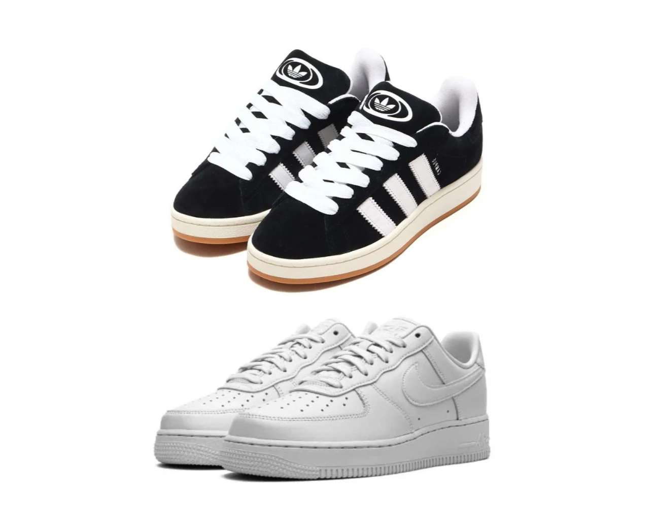 Adidas Campus(Black) X Nike Airforce 1(White)