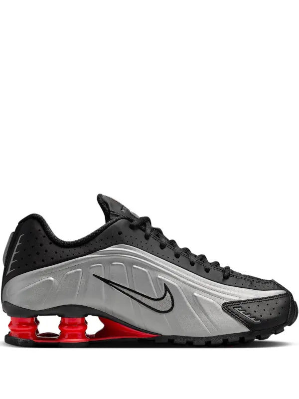 Nike Shox R4 Metallic Silver and Red